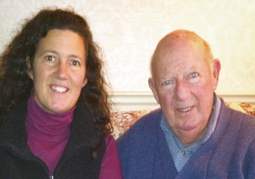 Photo of author Sheila and her father and illustrator Edward